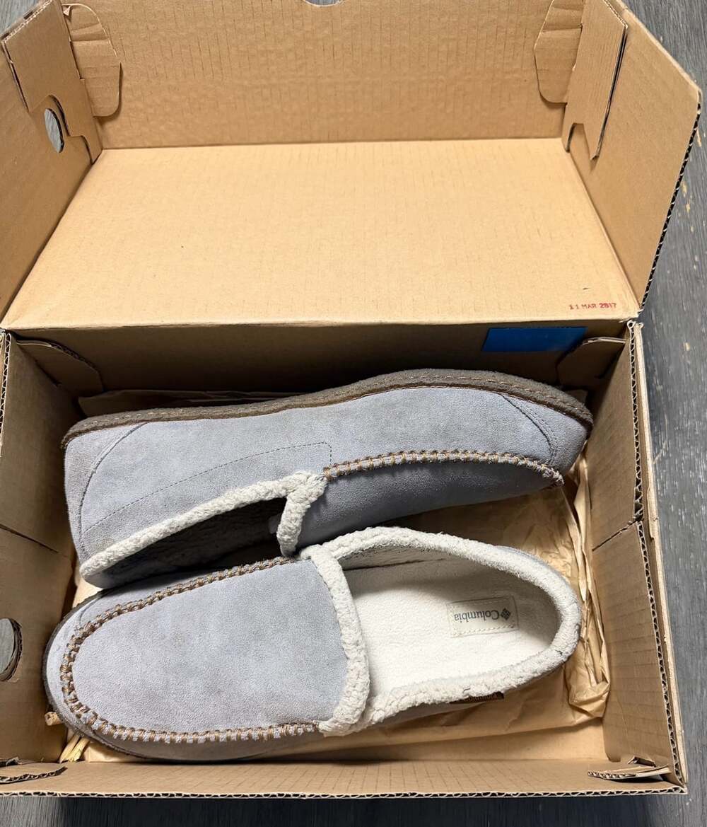 Columbia Men's Big Sky Moc Suede Slippers Boulder Elk Size 11